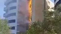 مهار آتش‌سوزی در برج زمرد تبریز