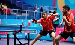 تیم پینگ پنگ مردان ایران نقره کسب کرد