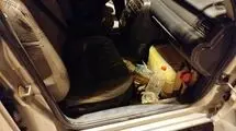 توقیف سمند حامل قاچاق در محور کرمان- ماهان