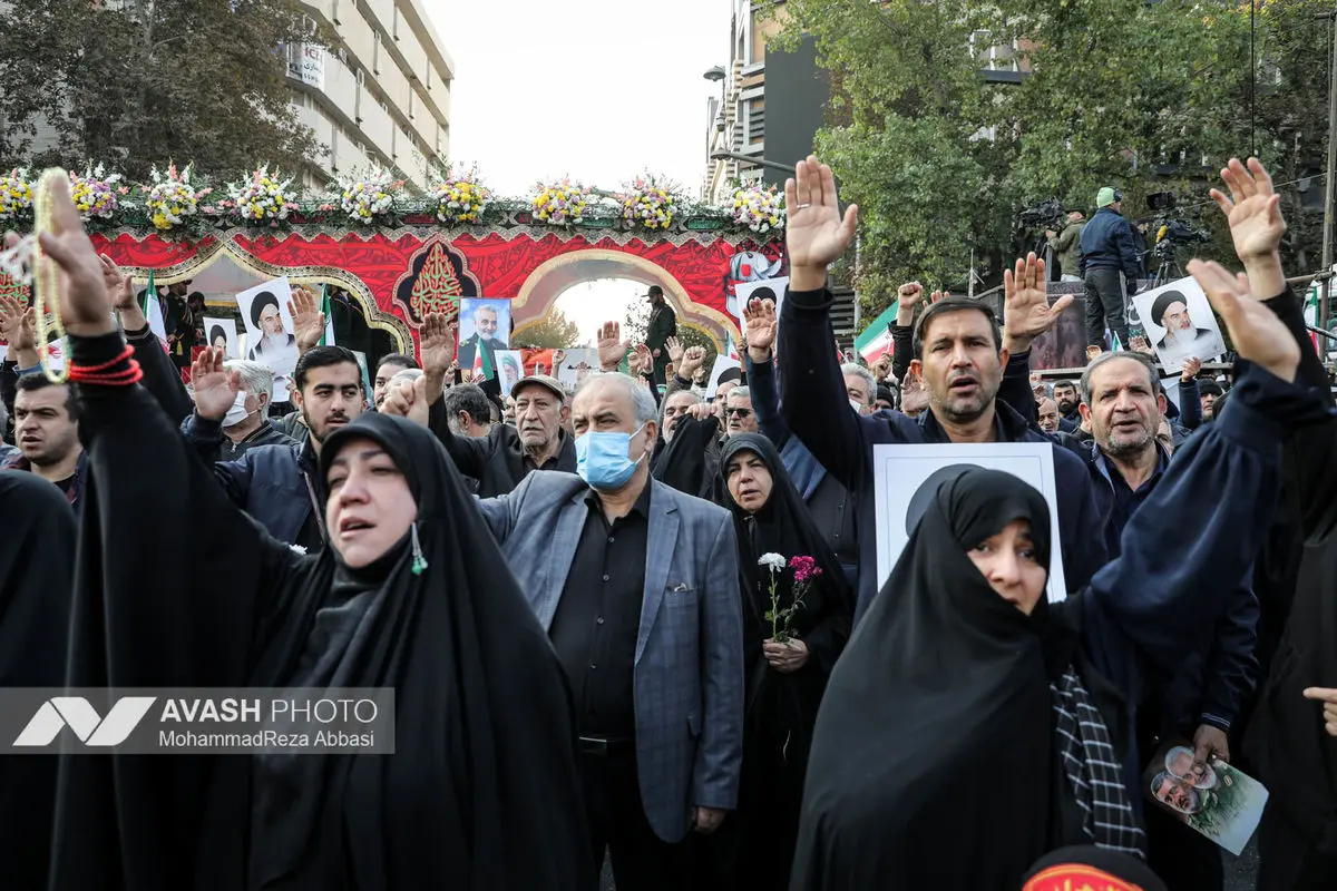 مراسم تشییع پیکرهای ۱۰۰ شهید گمنام - تهران