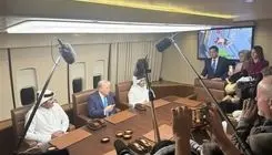 امیر قطر به هواپیمای مخصوص ترامپ رفت