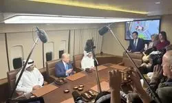 امیر قطر به هواپیمای مخصوص ترامپ رفت