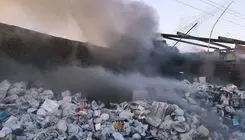 آتش‌سوزی گسترده انبار ضایعات شرق مشهد پس از ۴ ساعت مهار شد