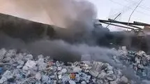 آتش‌سوزی گسترده انبار ضایعات شرق مشهد پس از ۴ ساعت مهار شد
