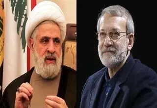 دیدار دبیرکل حزب‌الله با علی لاریجانی در لبنان