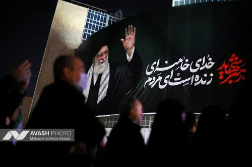مراسم عزاداری در سوگ رهبر شهید انقلاب - تهران
