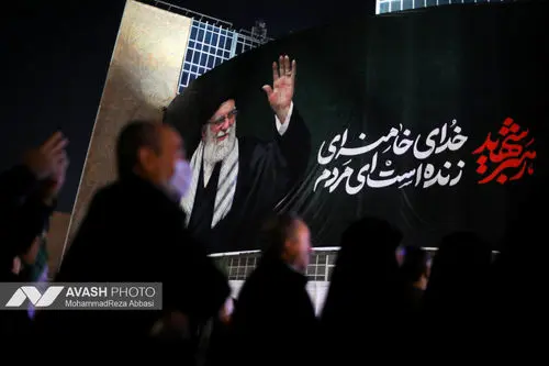مراسم عزاداری در سوگ رهبر شهید انقلاب - تهران