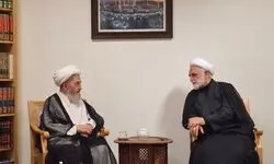 دیدار محسنی اژه‌ای با آیت‌الله سبحانی در سفر به قم