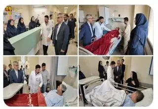 عیادت بقائی از تعدادی مجروحان حمله رژیم صهیونیستی