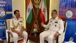 دیدار امیر ایرانی با فرمانده نیروی دریایی هند