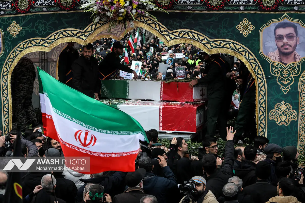 مراسم تشییع پیکر شهدای جنایات اخیر صهیونی - آمریکایی _۱