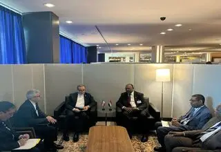 دیدار وزیر امور خارجه جمهوری اسلامی ایران با وزیر امور خارجه سودان

