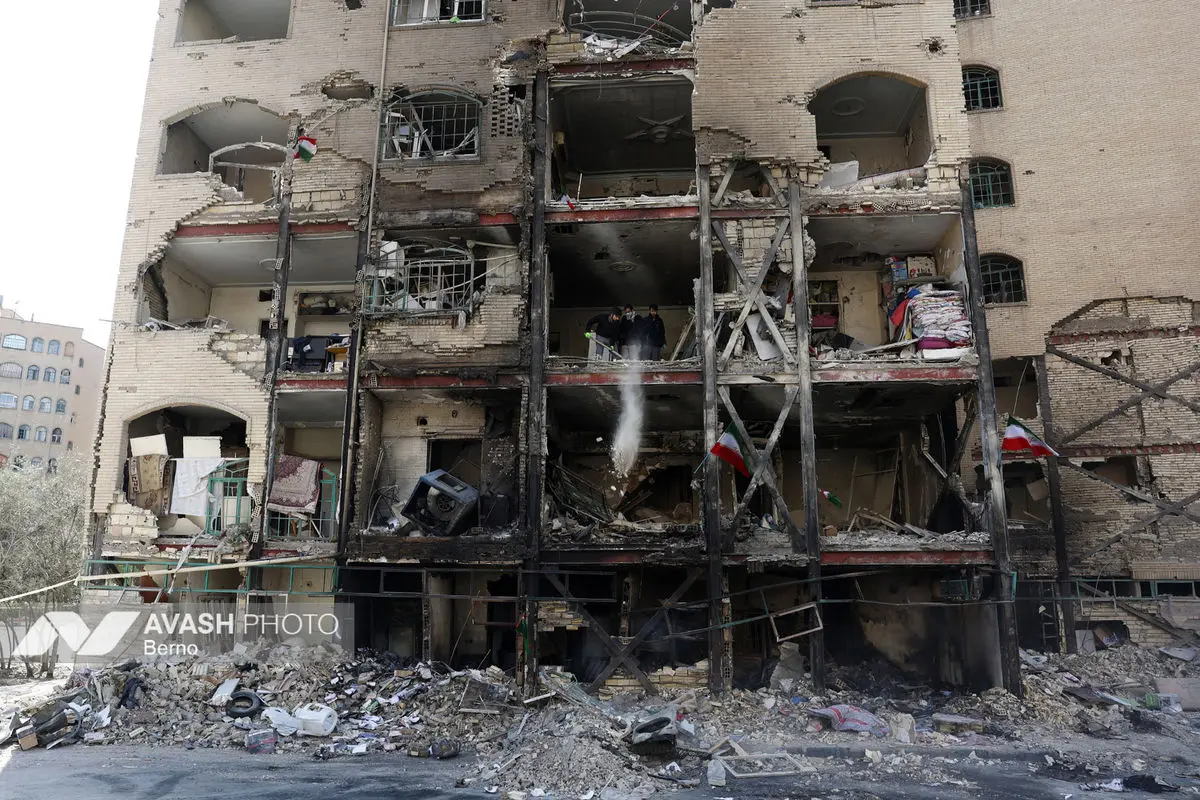 خسارات ناشی از تجاوز هوایی آمریکا و رژیم صهیونیستی به ایران - تهران