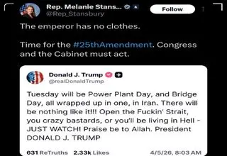 نمایندۀ کنگره آمریکا خواستار برکناری ترامپ شد 