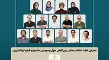 اسامی فیلم‌های کوتاه بخش بین‌الملل جشنواره فیلم‌ کوتاه تهران اعلام شد/ معرفی هیات انتخاب