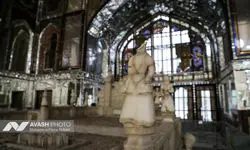 آثار تخریب حملات هوایی آمریکا و رژیم صهیونیستی به کاخ گلستان