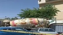 برخورد میکسر بتن با ۳ خودرو در سعادت‌آباد تهران
