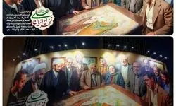 رونمایی از دیوارنگاره میدان ولیعصر با تصاویری از فرشچیان، اعتصامی و تختی