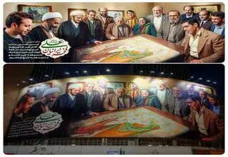 رونمایی از دیوارنگاره میدان ولیعصر با تصاویری از فرشچیان، اعتصامی و تختی