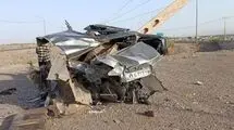  تصادف مرگبار پژو پارس با تیر برق 