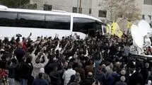 اولین اتوبوس اسرای آزاد شده فلسطینی وارد غزه شد 