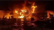 مصدومیت یک کارگر مشهدی در آتش‌سوزی یک تعمیرگاه خودرو