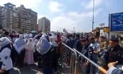 تجمع اعتراضی مقابل سفارت مصر در بیروت با درخواست بازگشایی گذرگاه رفح