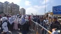 تجمع اعتراضی مقابل سفارت مصر در بیروت با درخواست بازگشایی گذرگاه رفح