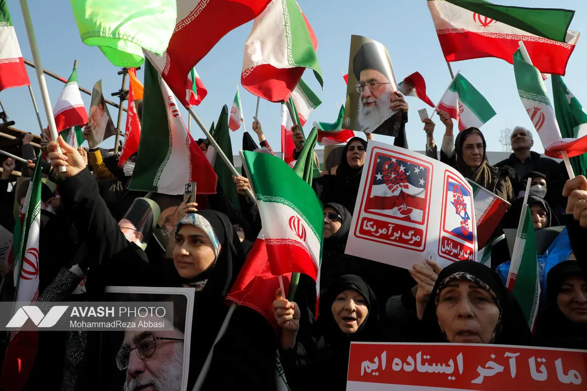 راهپیمایی محکومیت اقدامات تروریستی آمریکا و رژیم صهیونیستی علیه ملت ایران - تهران