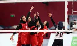پیروزی مقتدرانه دختران والیبال مقابل اندونزی