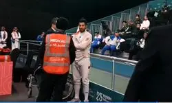 گلودرد شدید شمشیرباز اپه ایران در حین مسابقه