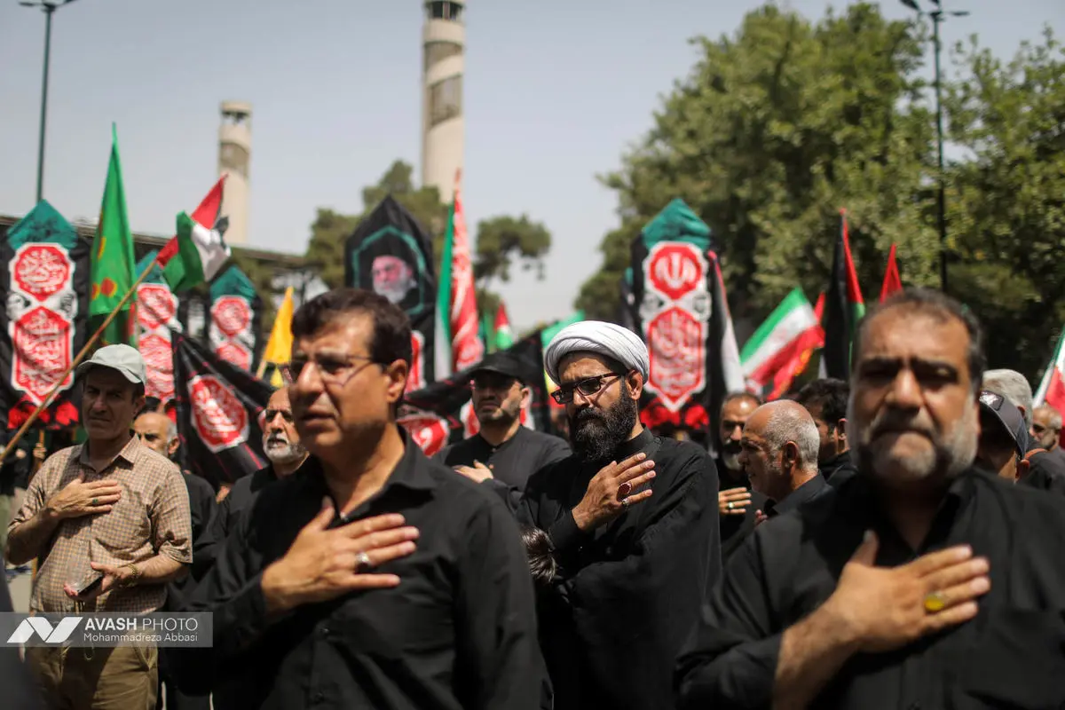 دسته عزاداری مردمی دانشجویی ظهر تاسوعا در تهران