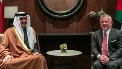 تاکید امیر قطر و پادشاه اردن بر توقف تنش در منطقه