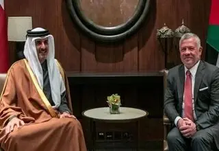 تاکید امیر قطر و پادشاه اردن بر توقف تنش در منطقه