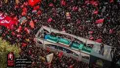 پیکر مطهر رهبر شهید به حرم رضوی رسید