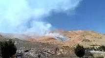 آتش‌سوزی گسترده در آبیدر سنندج/ صدومیت ۳ نفر از نیروهای مردمی