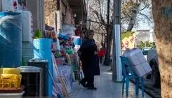 ساماندهی بساط‌گستران در خیابان ولیعصر